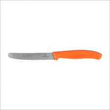 Victorinox Tom 11cm Round Tip Wavy Orange Knife - 6.7839.C1