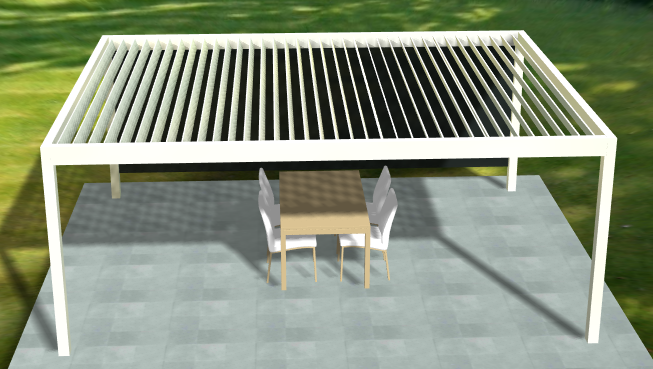 Pergola 3m x 3m x 2.35m - Black