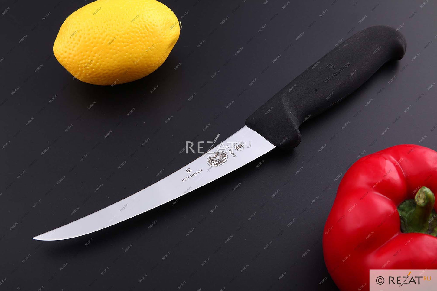 Victorinox Fibrox Boning Knife Curved Narrow 15cm - Black - 5.6603.15