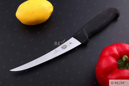 Victorinox Fibrox Boning Knife Curved Narrow 15cm - Black - 5.6603.15