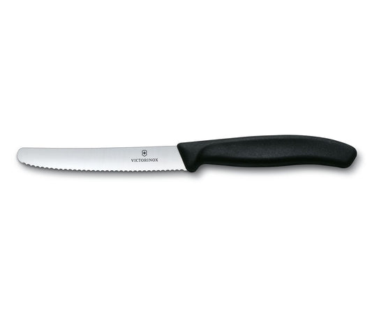 Victorinox Tom Stk Wavy Black Knife - 6.7833