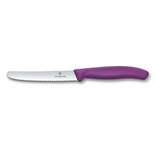 Victorinox Tom 11cm Round Tip Wavy Purple Knife - 6.7835.C1