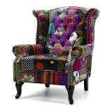 Patchwork Wingback Armchair - MEIPATCHA2199