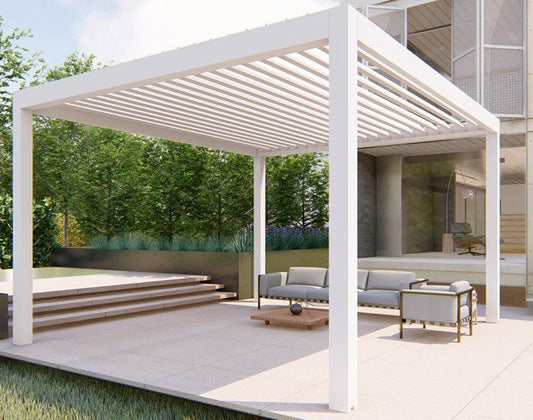 Pergola 3m x 3m x 2.35m - White